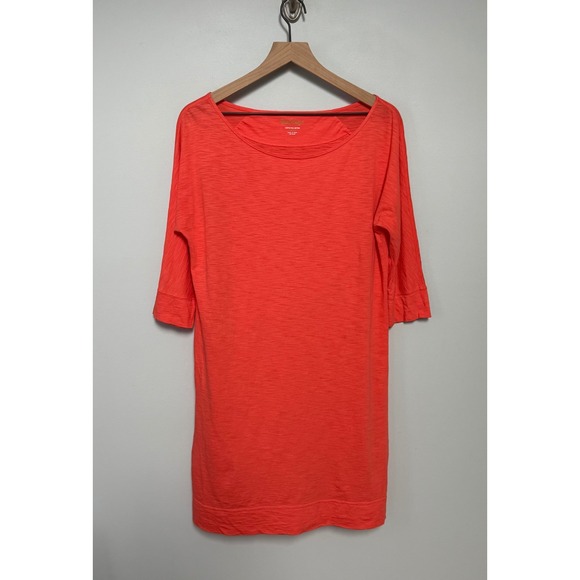 Lilly Pulitzer Dresses & Skirts - Lilly Pulitzer Coral Orange Pima Cotton 3/4 Sleeve T-Shirt Dress Size Medium
